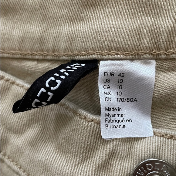 H&M Cream Wide Leg Jeans - Picture 2 of 7